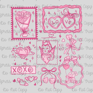 Valentine Collage Pink