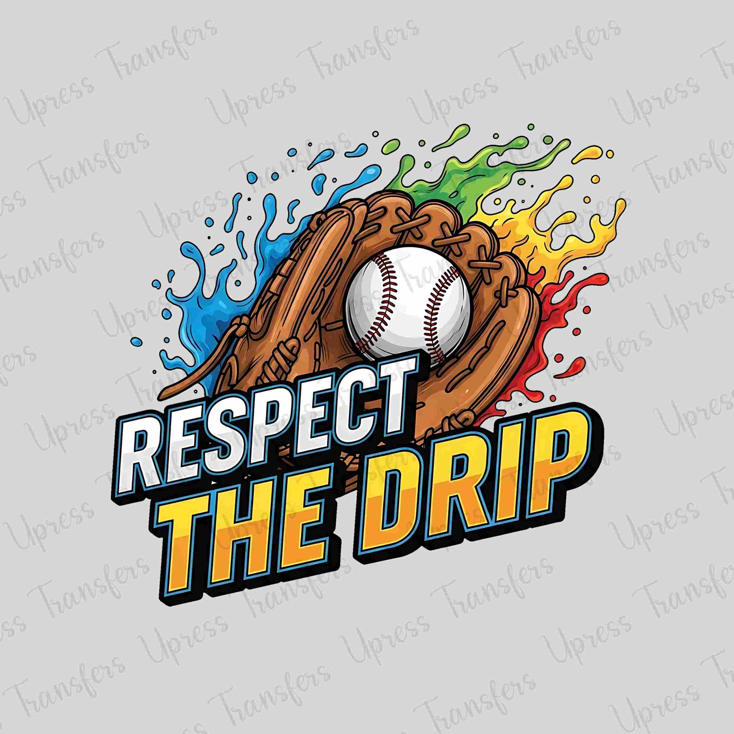 Vibrant Baseball Drip Multicolor