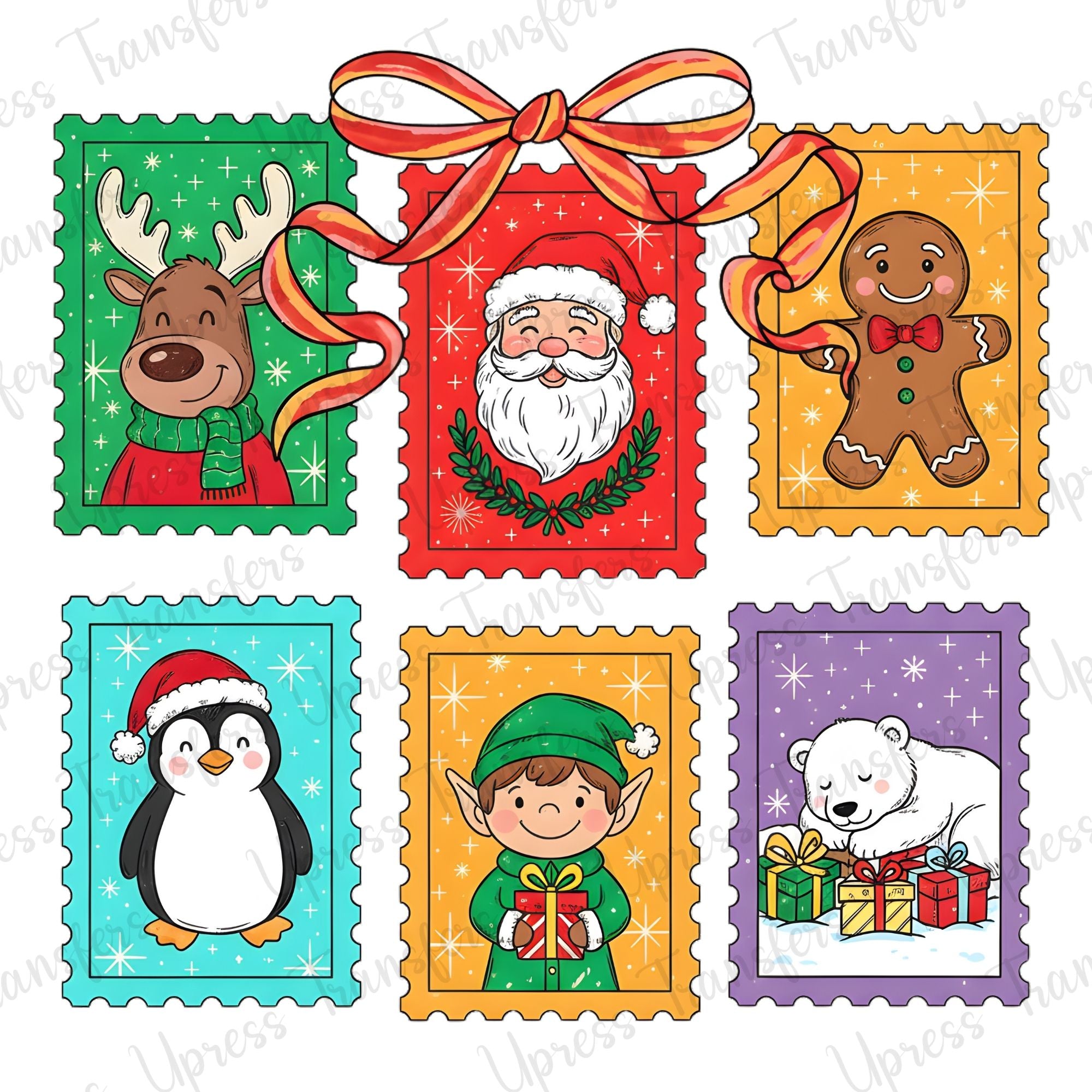 Vibrant Christmas Stamps