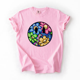 Vibrant Faux Glitter Smiley