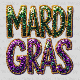 Vibrant Faux Sequins Mardi