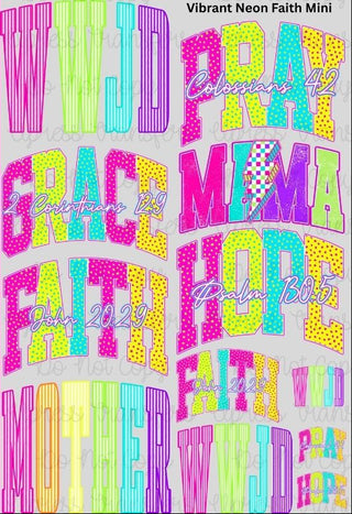 Vibrant Neon Faith Mini