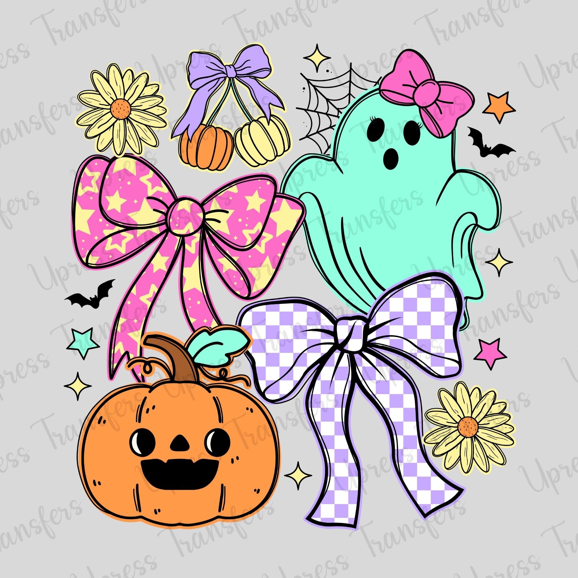 Vibrant Pastel Halloween Collage Cutesy