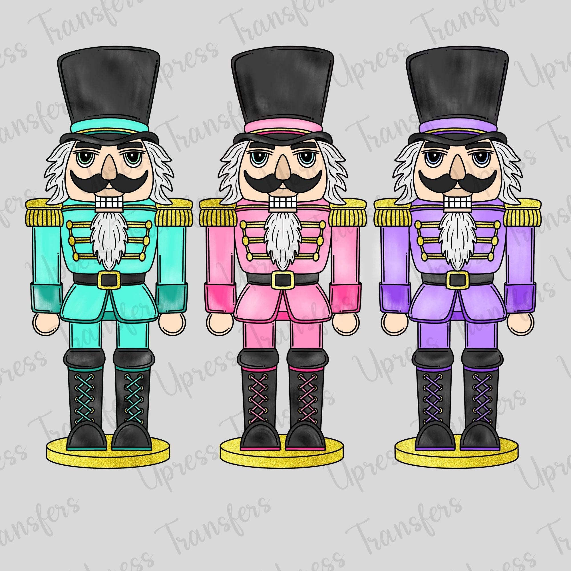 Vibrant Poppy Nutcracker Trio