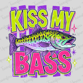 Vibrant Purple Stripes Kiss My Bass