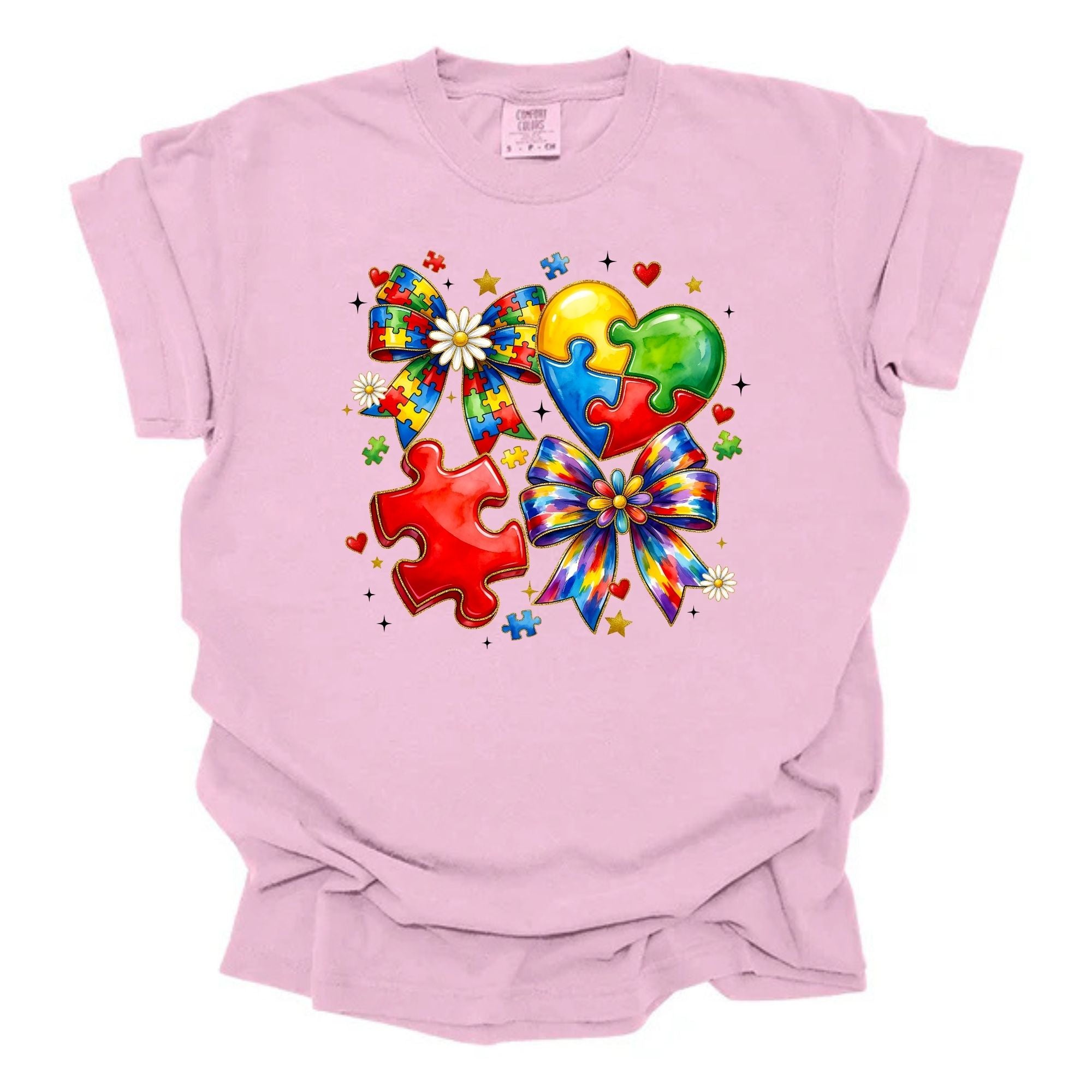 Vibrant Puzzle Bow Autism