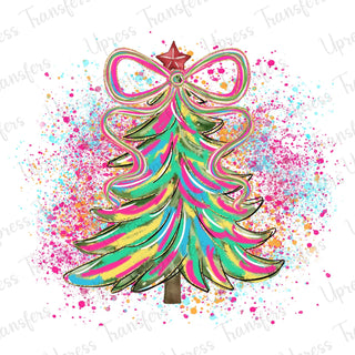 Vibrant Splatter Christmas Tree