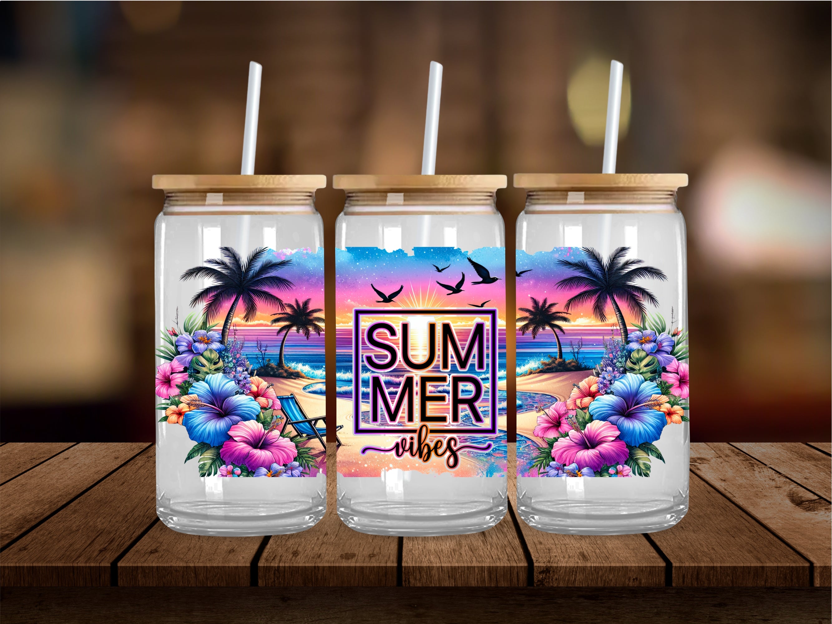 Vibrant Summer Vibes 16 Oz Wrap