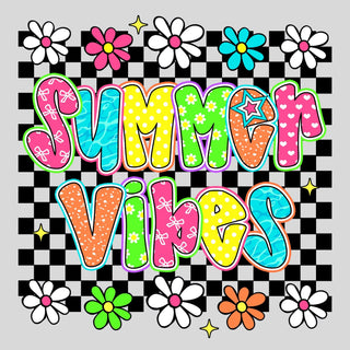 Vibrant Summer Vibes Checkered Cute