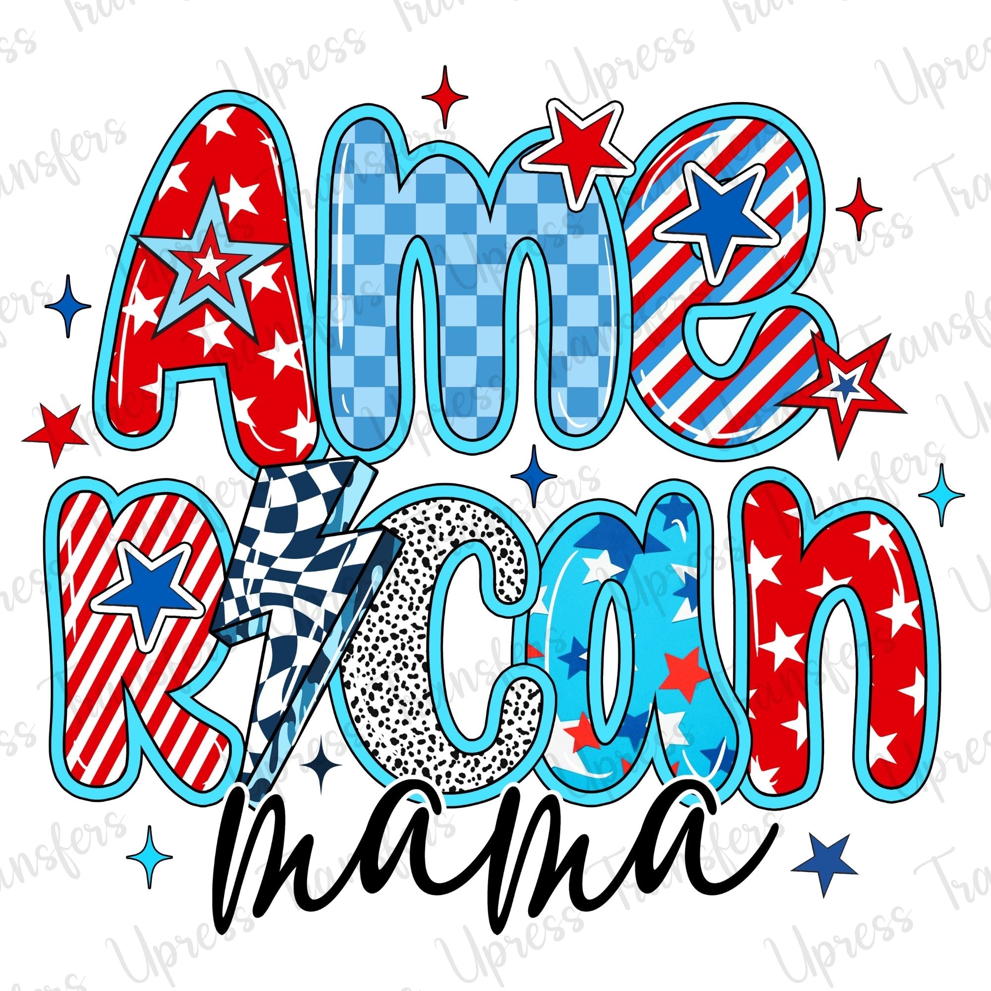 Vibrant Trendy American Mama