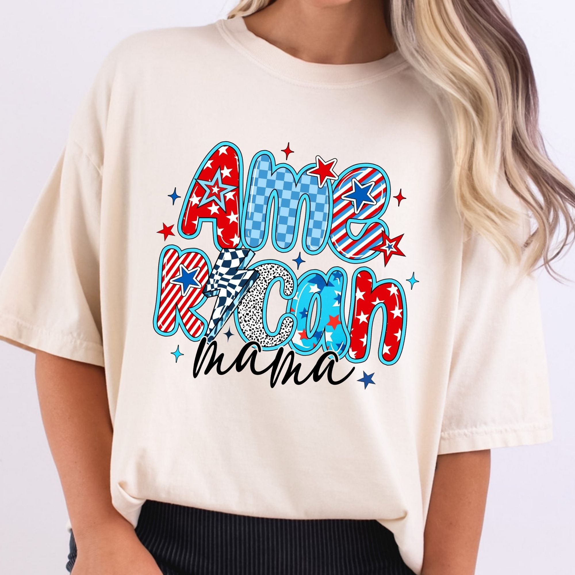 Vibrant Trendy American Mama