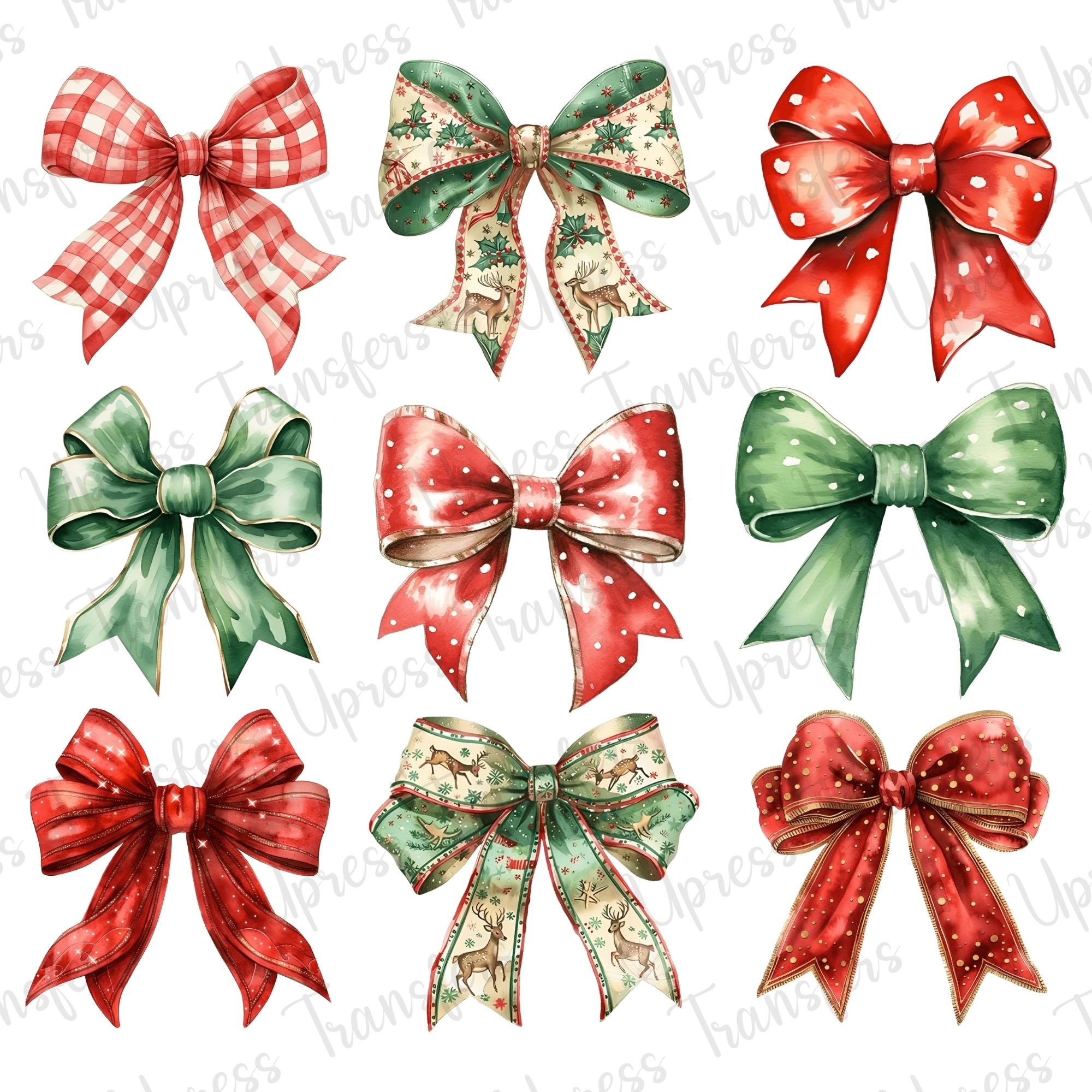Vintage Christmas Bows Coquette