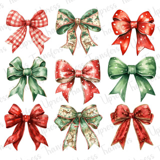 Vintage Christmas Bows Coquette