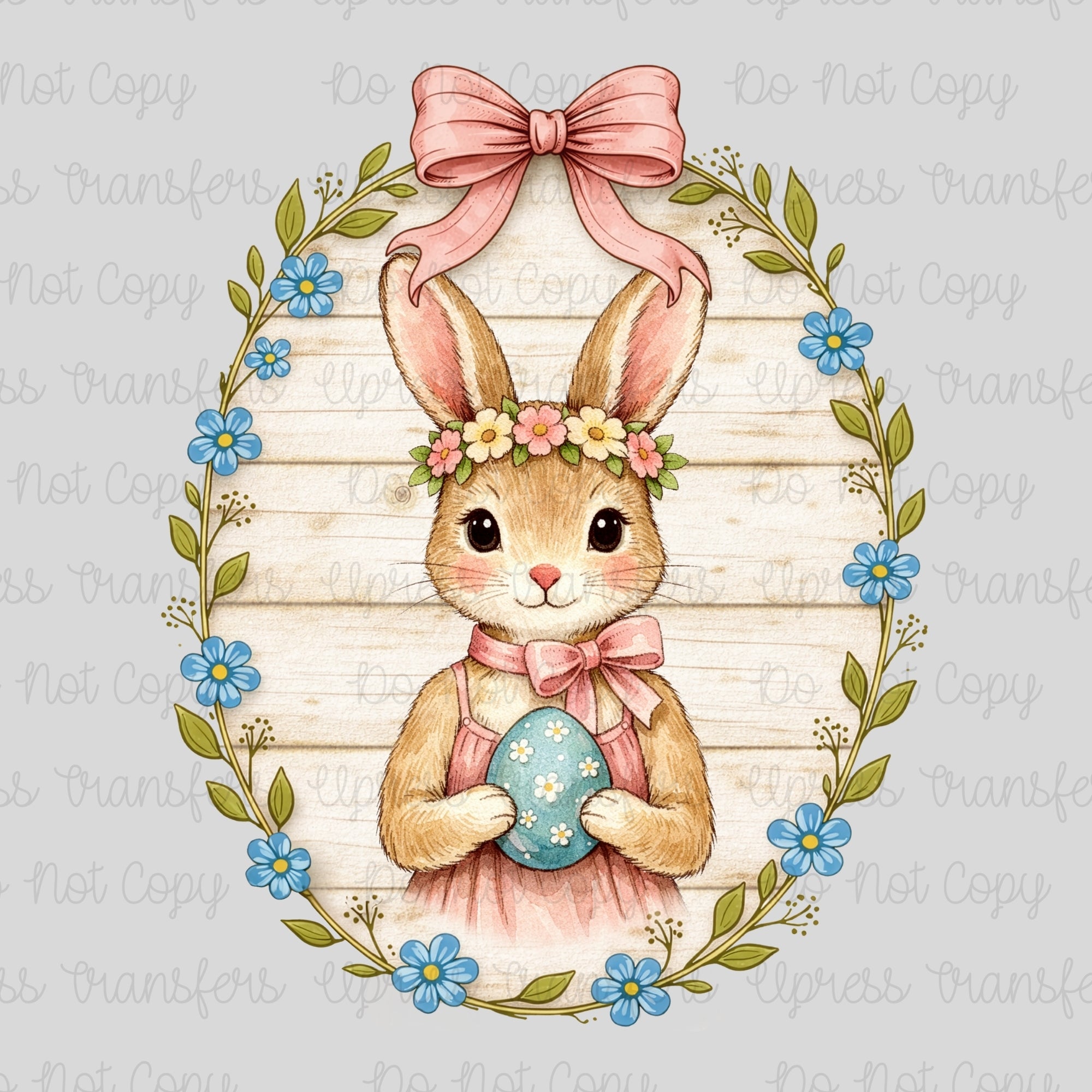 Vintage Floral Wrapped Bunny