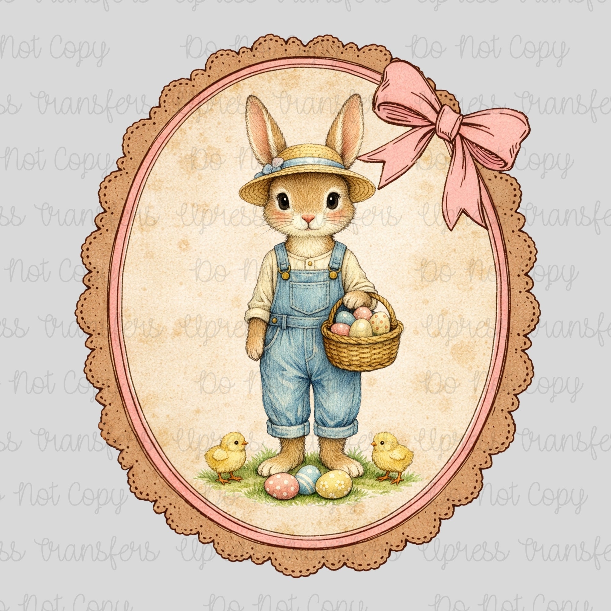 Vintage Framed Bunny Boy