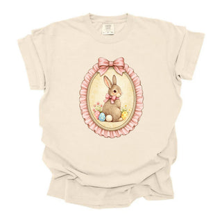 Vintage Framed Bunny Pink