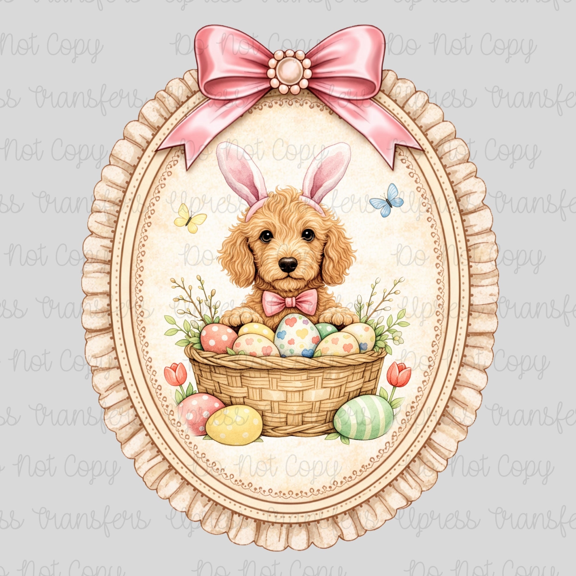 Vintage Framed Dog Bunny