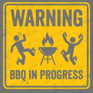 Warning BBQ Sign