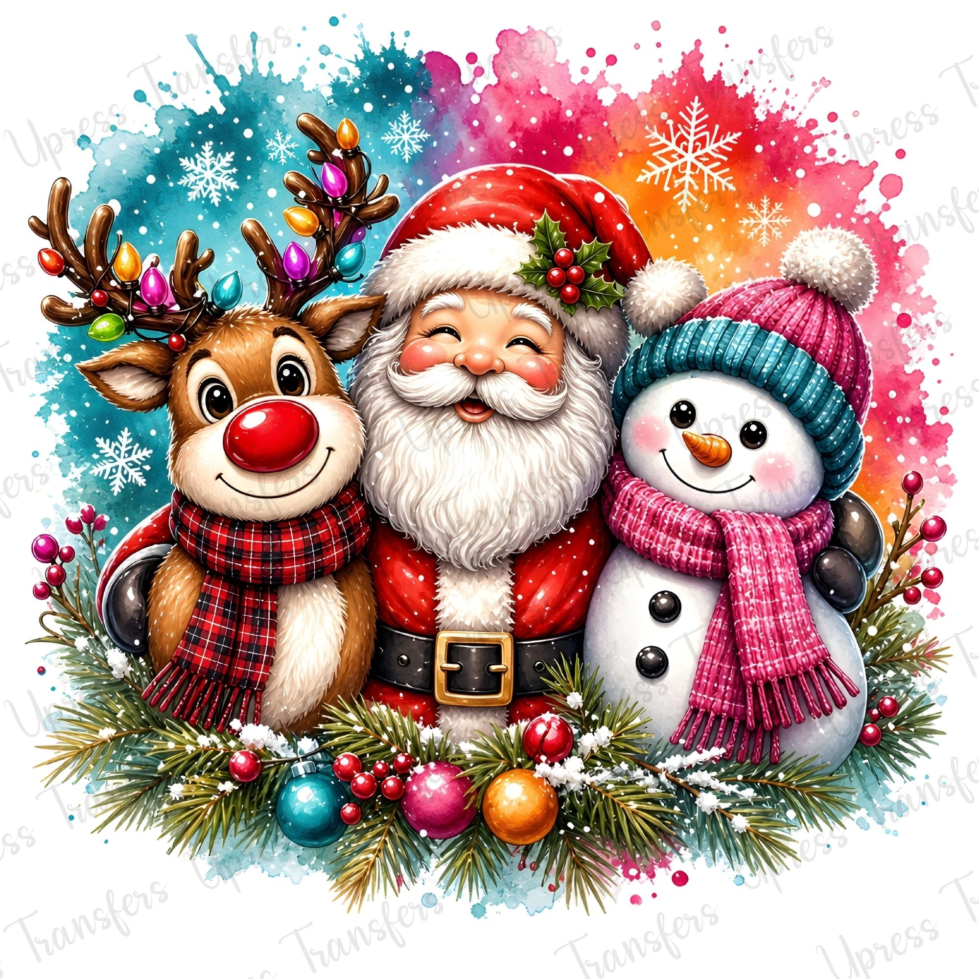 Water Color Christmas Buddies