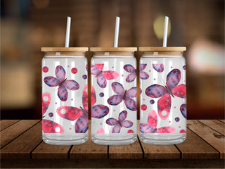 Watercolor Butterflies 16 Oz Wrap
