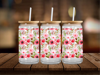 Watercolor Floral 16 Oz Wrap