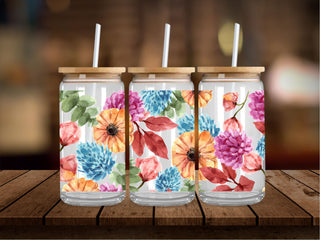 Watercolor Florals 16 Oz Wrap