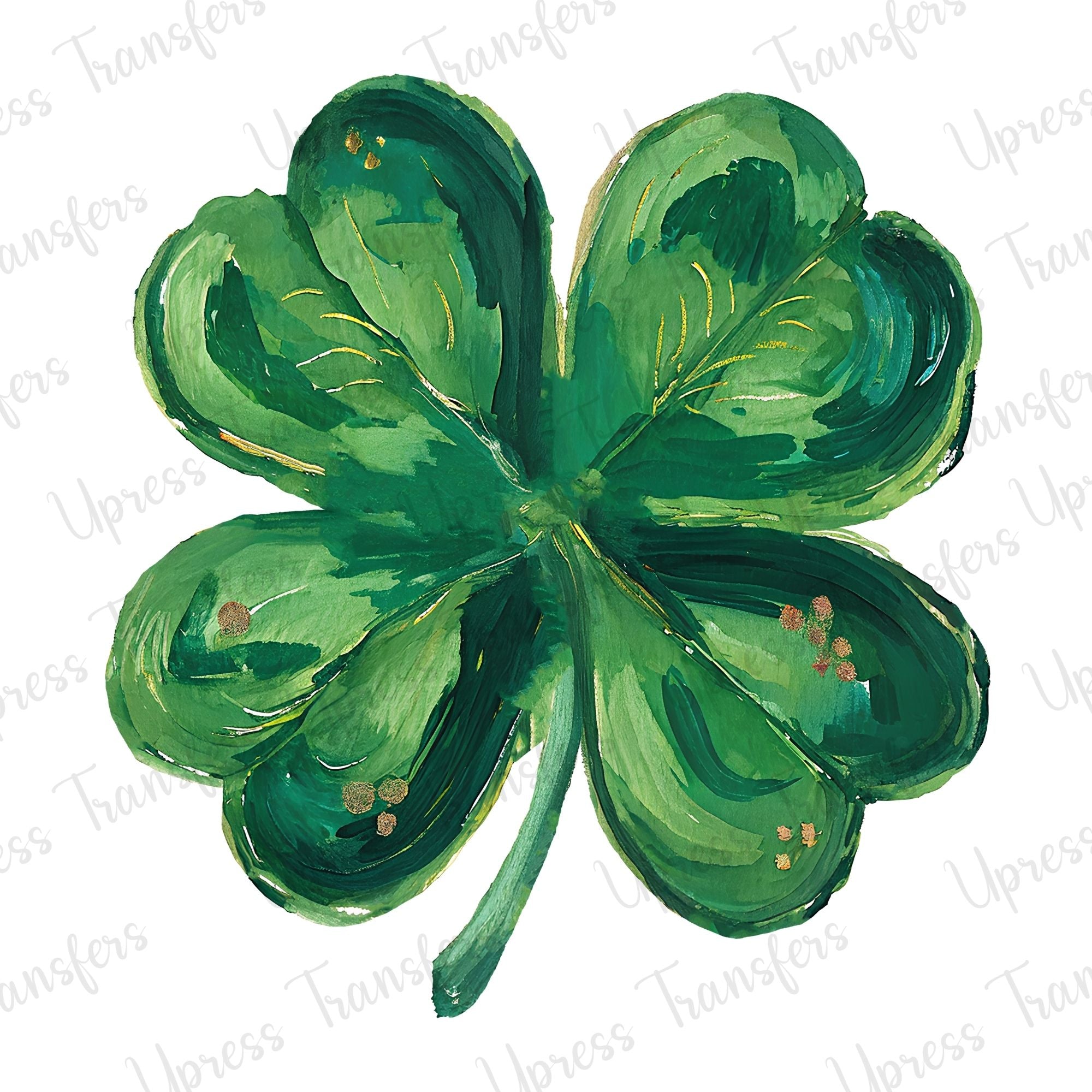 Watercolor Four Leaf Clover