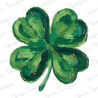 Watercolor Four Leaf Clover