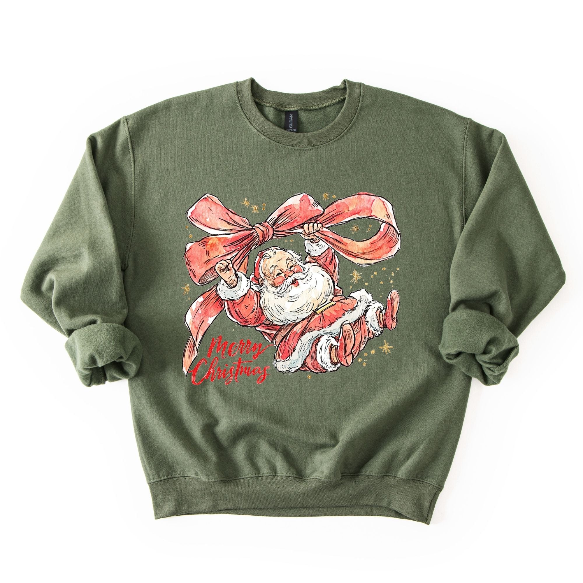 Watercolor Santa Coquette