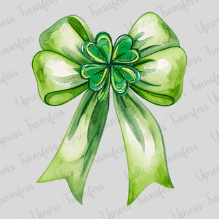Watercolor Shamrock Bow