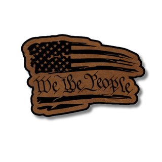 We The People Flag Leatherette Patch