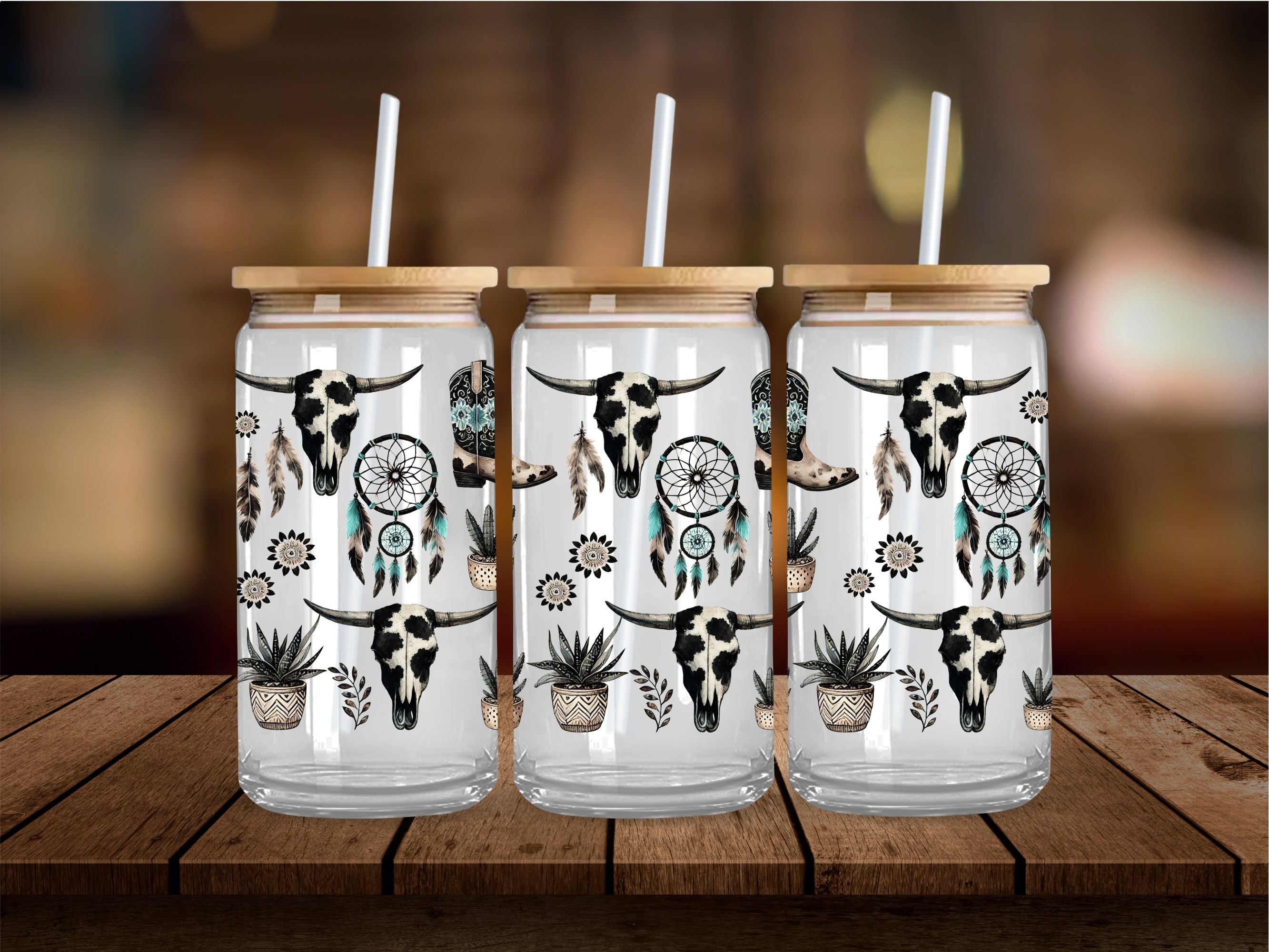 Western Collage 16 Oz Wrap