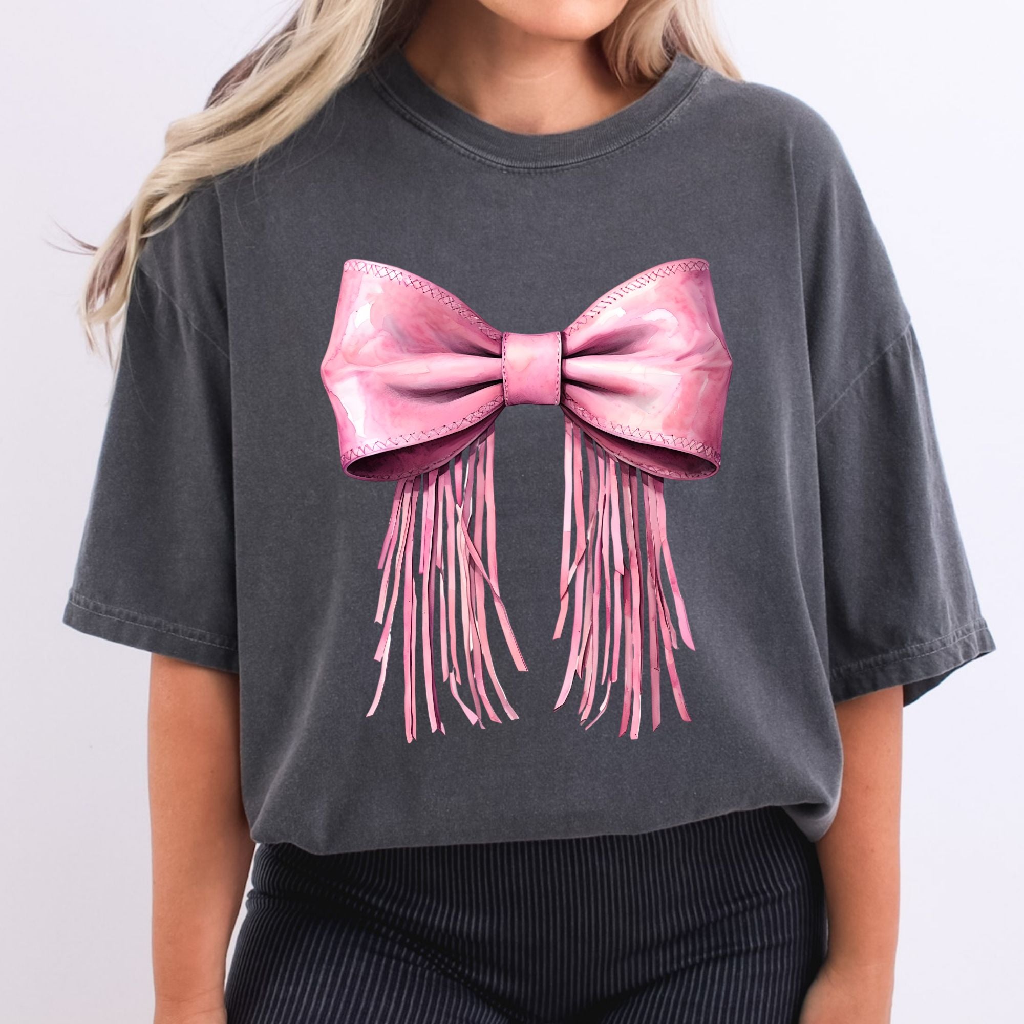 Western Tassel Pink Bow