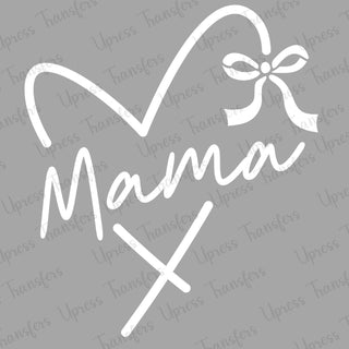 White Heart Mama Bow