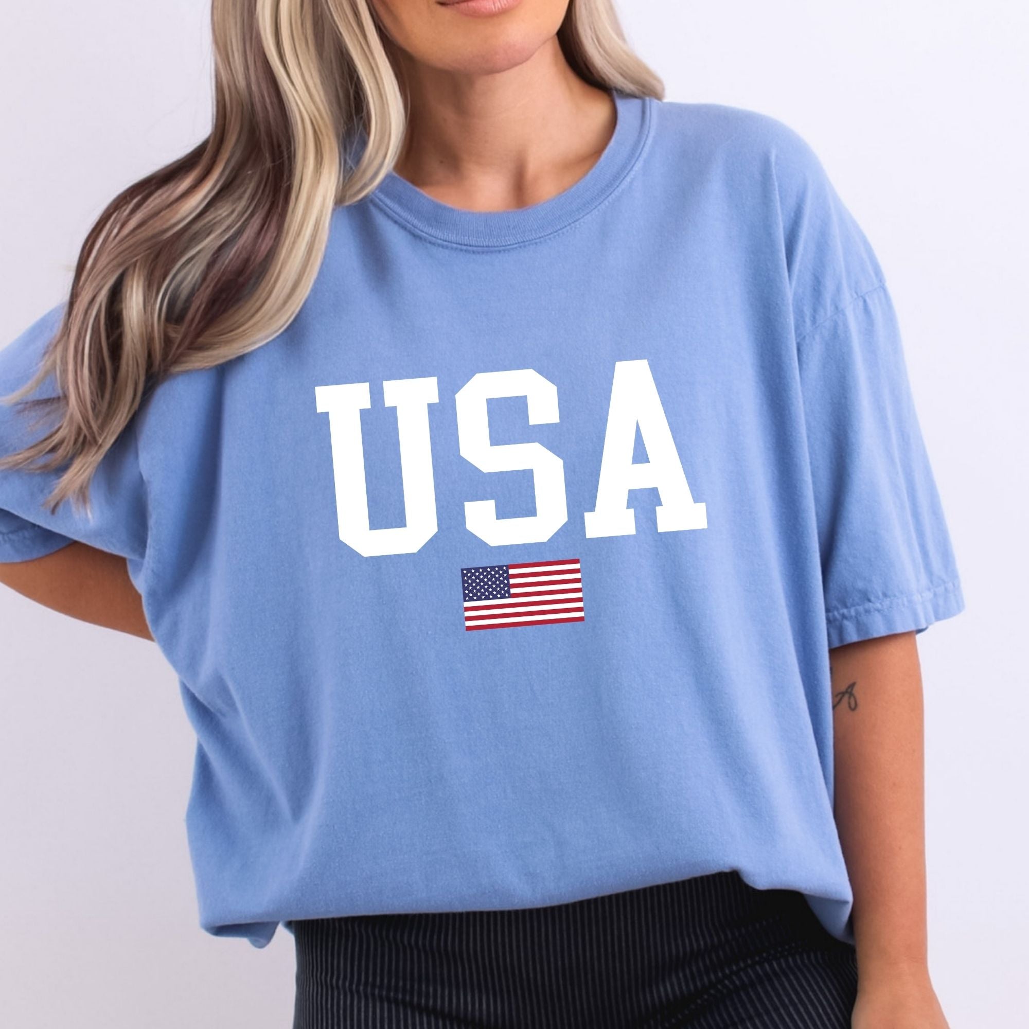 White USA Small Flag