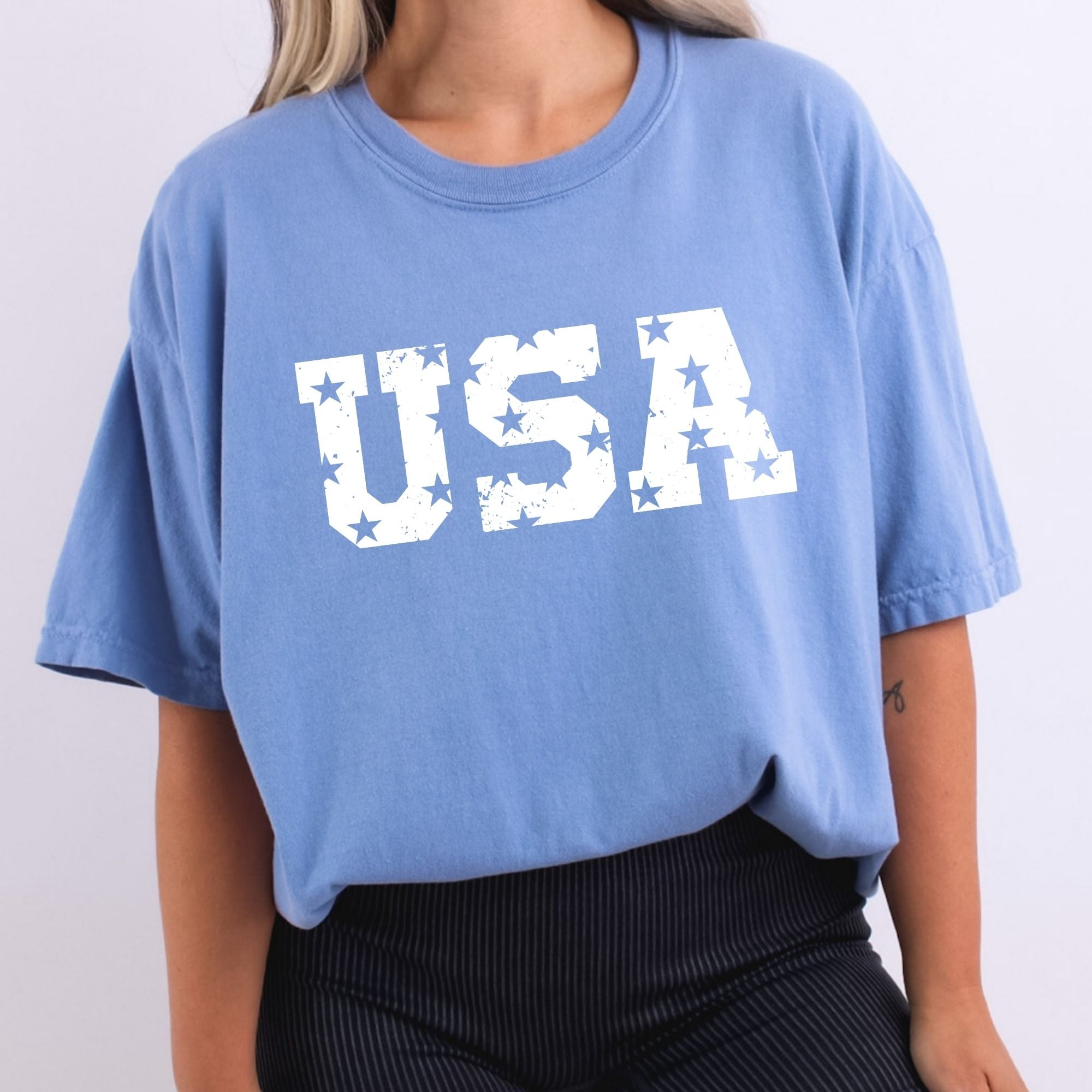 White USA Varsity Star Cut Outs