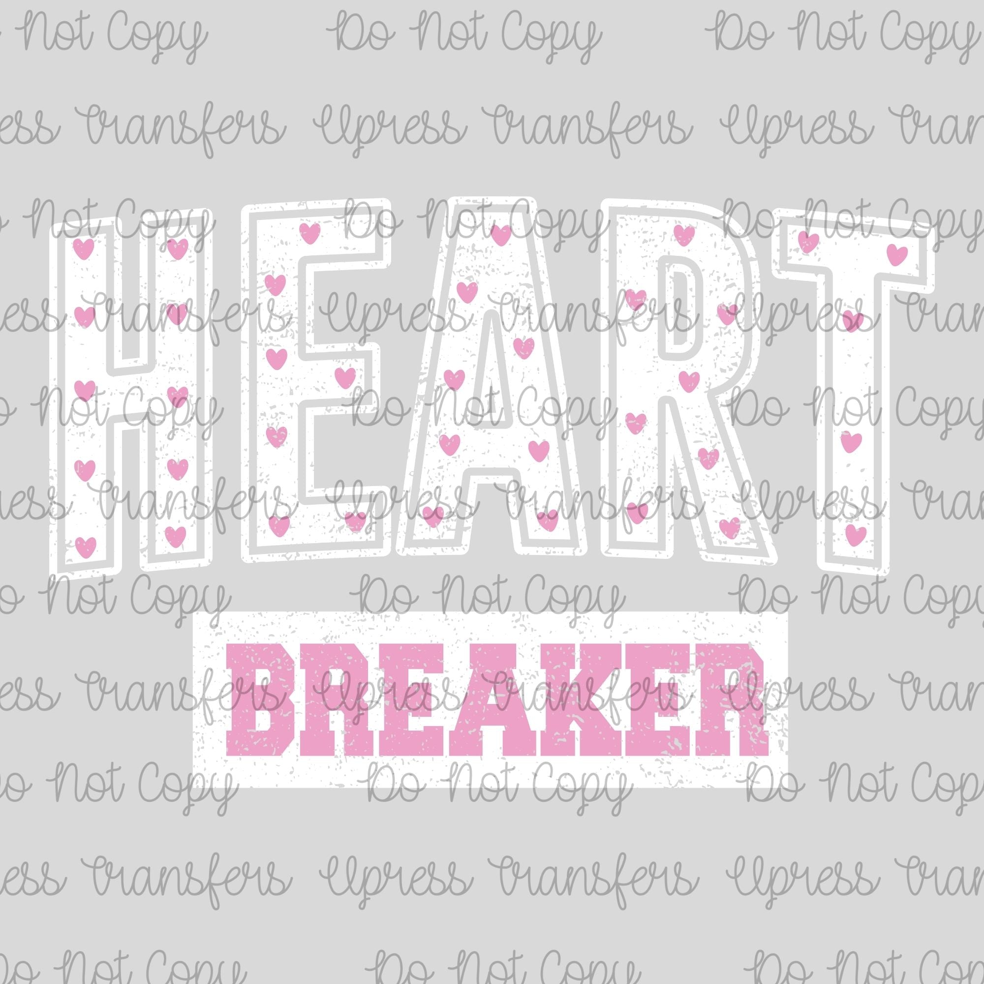 White and Light Pink Heart Breaker