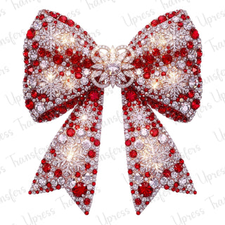 White and Red Dazzled Bow