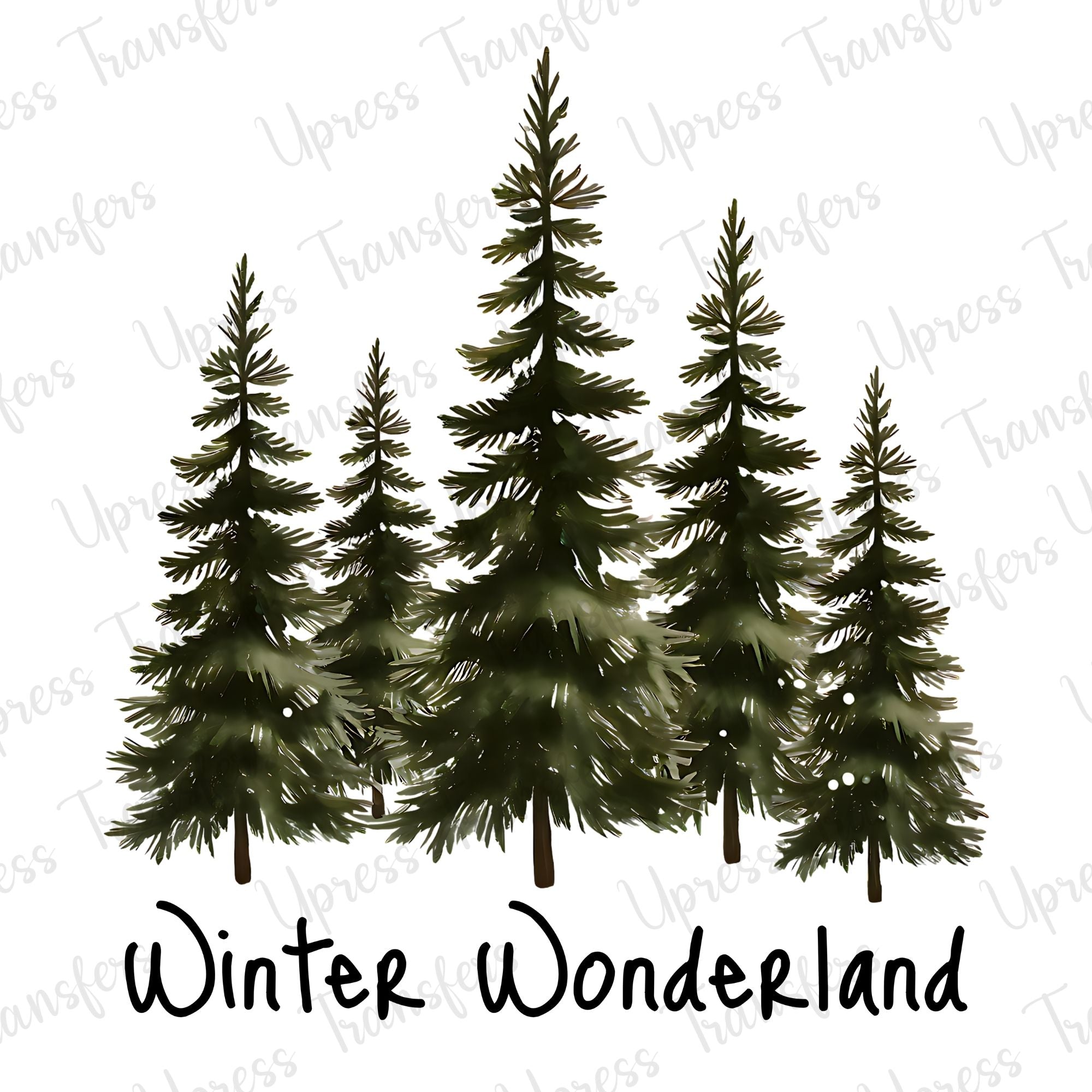 Winter Wonderland Pine Trees