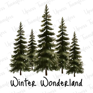 Winter Wonderland Pine Trees