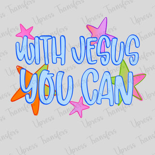 With Jesus You Can Neon Doodle