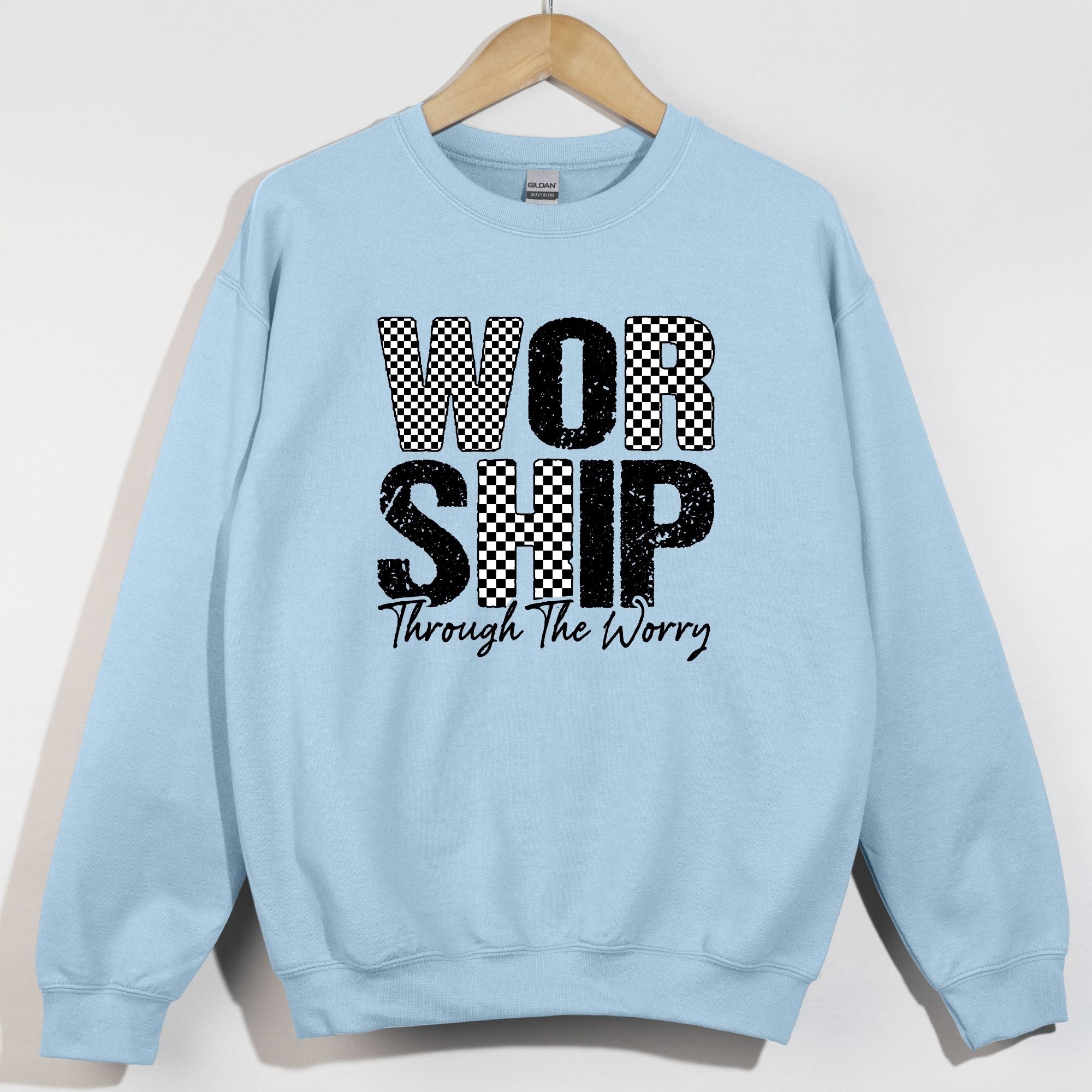 Worship Black Checkered