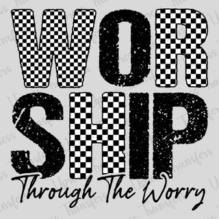 Worship Black Checkered