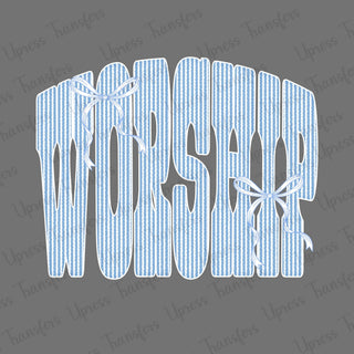 Worship Blue Bow