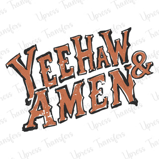 Yeehaw and Amen Distressed