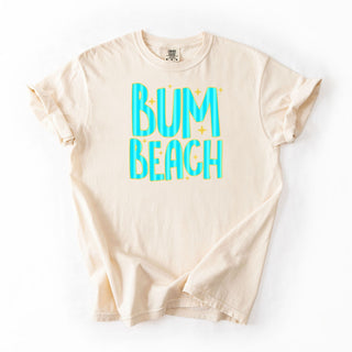 Yellow Glitter Outline Beach Bum