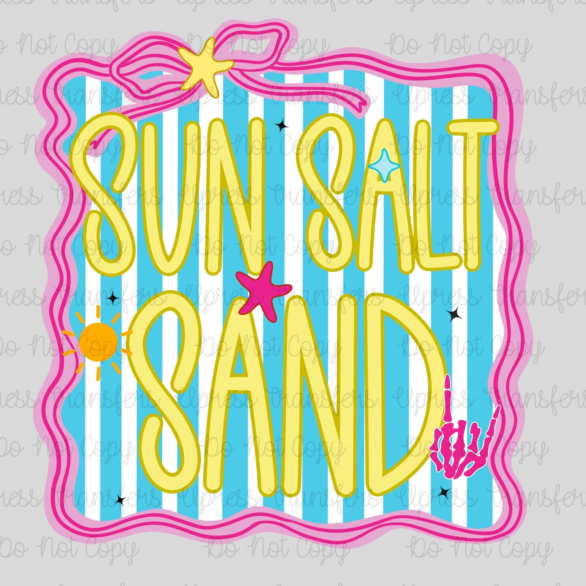 Yellow Pink Sun Salt Sand