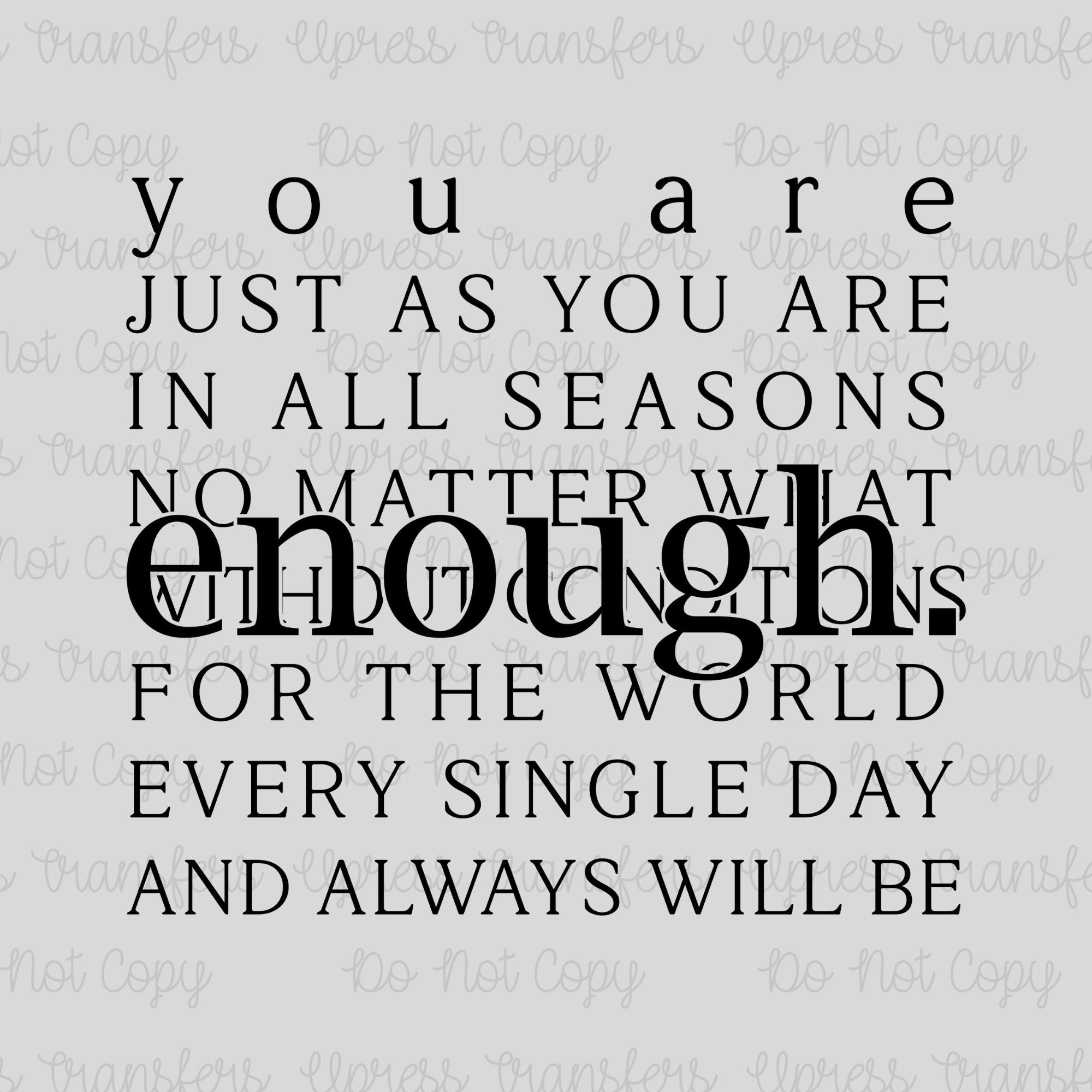 You Are Words Enough