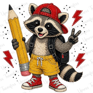 Young Racoon School Ready