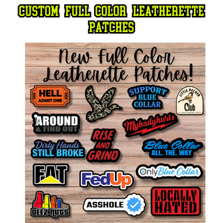 Custom Full Color Leatherette Patches